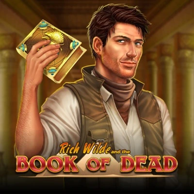 Rich Wilde e il Book of Dead, avventuriero con libro d'oro in mano